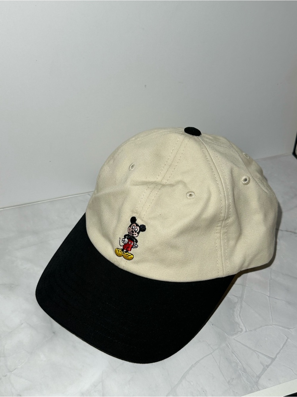 2026 Disneyland Resort Hat BeigeBlack Embroidered Mickey Mouse Disney Parks NWOT